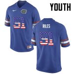 Youth Florida Gators #51 Antonio Riles NCAA Nike Blue USA Flag Fashion Authentic Stitched College Football Jersey MGC4162PH